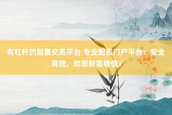 有杠杆的股票交易平台 专业配资门户平台：安全高效，助您财富增值！