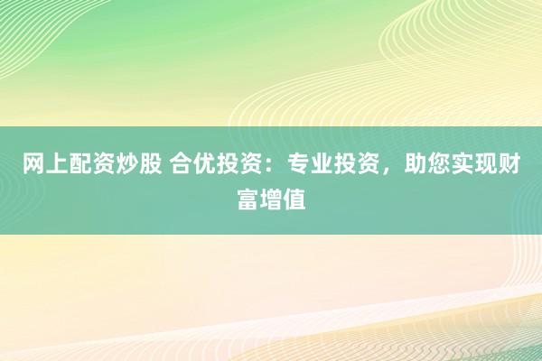 网上配资炒股 合优投资：专业投资，助您实现财富增值