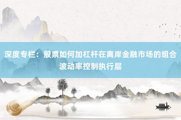 深度专栏：股票如何加杠杆在离岸金融市场的组合波动率控制执行层