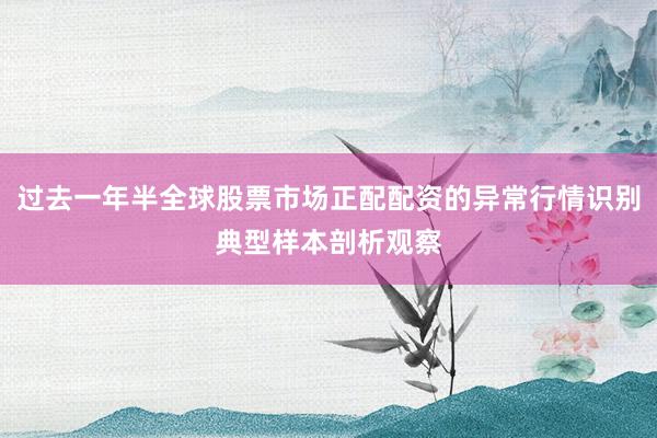 过去一年半全球股票市场正配配资的异常行情识别典型样本剖析观察