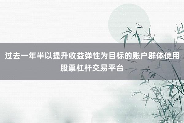 过去一年半以提升收益弹性为目标的账户群体使用股票杠杆交易平台