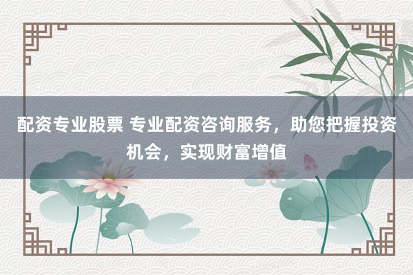 配资专业股票 专业配资咨询服务，助您把握投资机会，实现财富增值